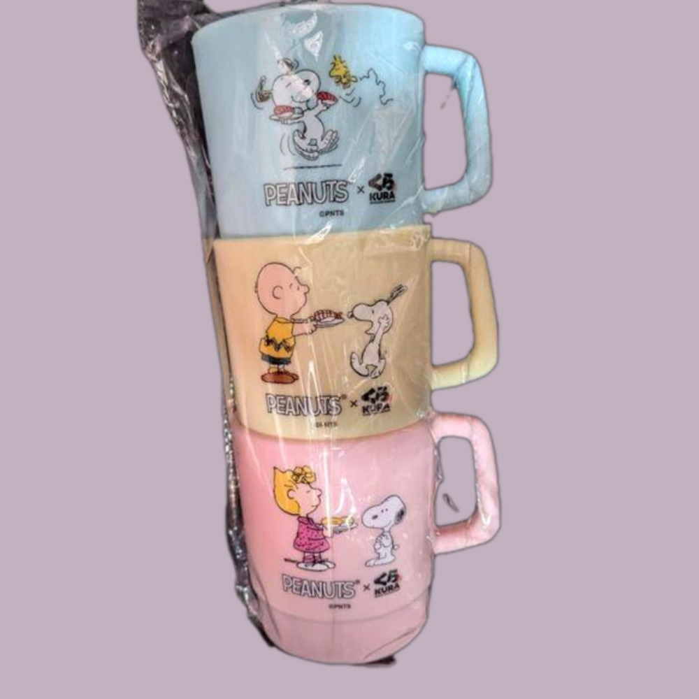 snoopy peanut mugs brand new